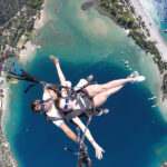 Fly over stunning View of blue lagoon from Babadag Oludeniz